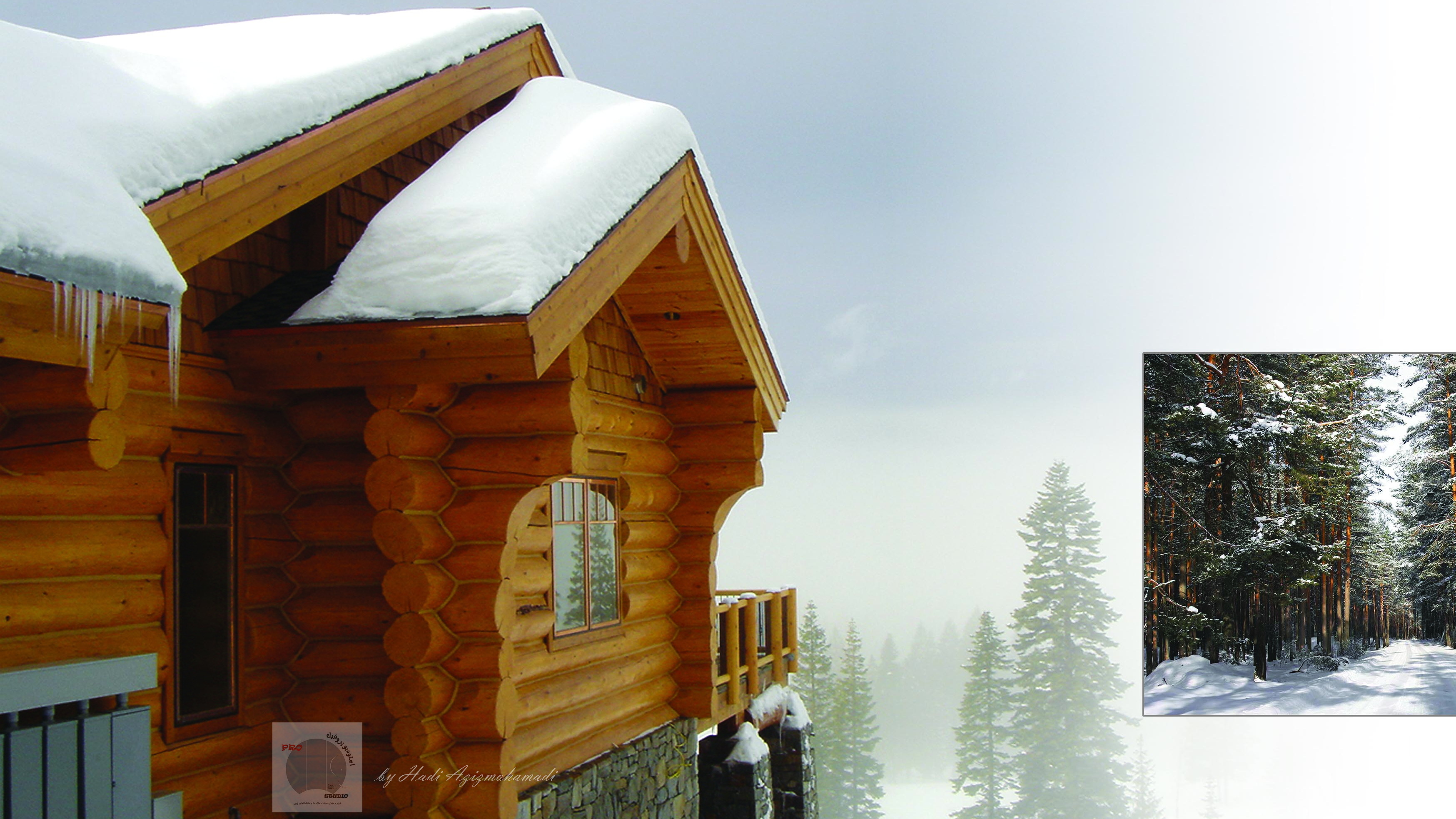 خانه چوبی گردبینه استودیو پروفیل