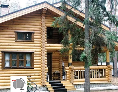 کلبه چوبی لاگ دوبلکس مدل P-64